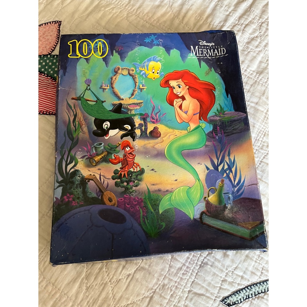 Vintage Disney The Little Mermaid 100 Piece Jigsaw Puzzle Parker Brothers 4079A